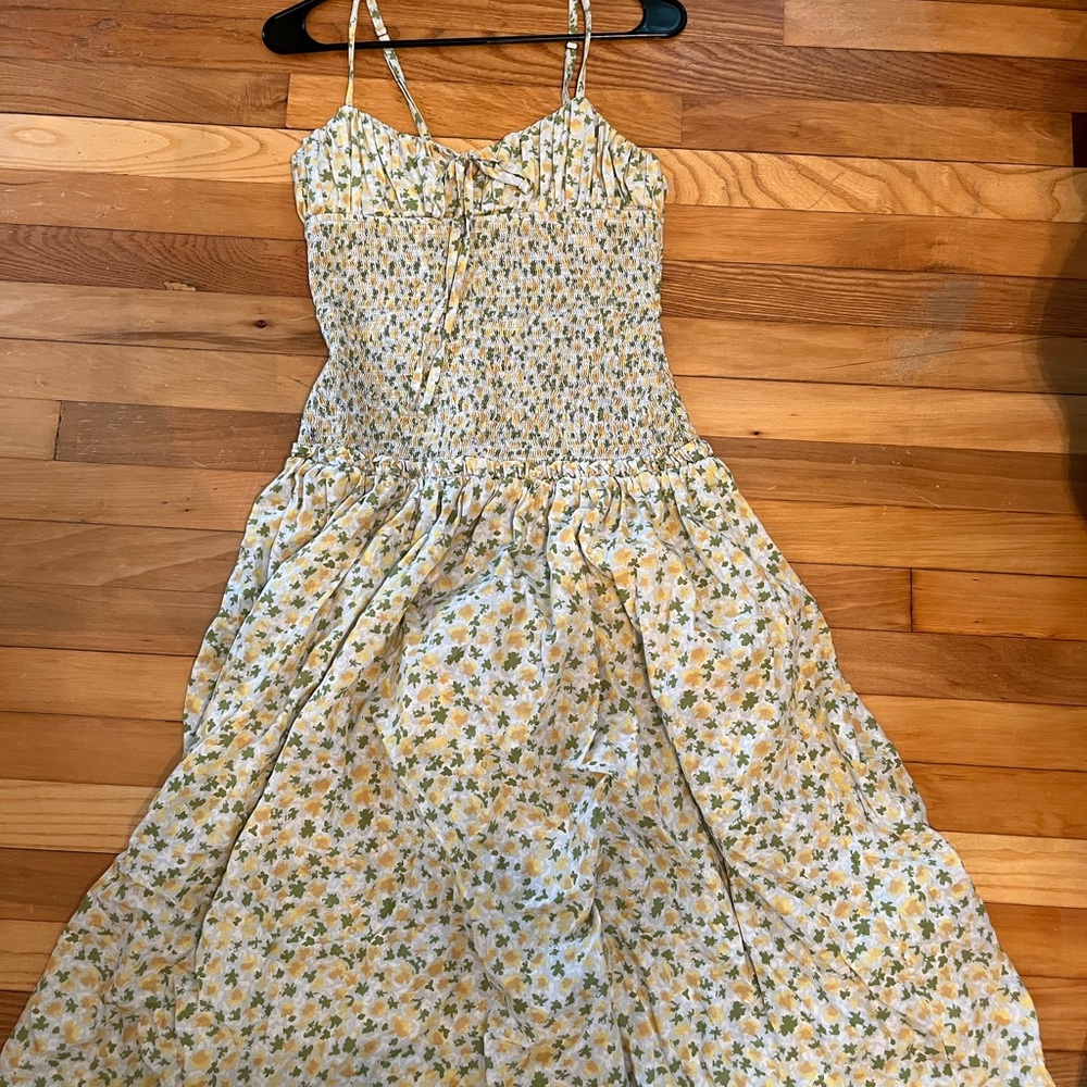 Free People Yellow Floral Maxi Dress